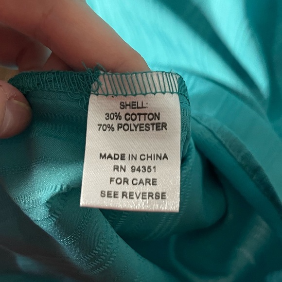 NWT JADE Melody Tam Teal Ruffle Blouse Size Small - Picture 5 of 8